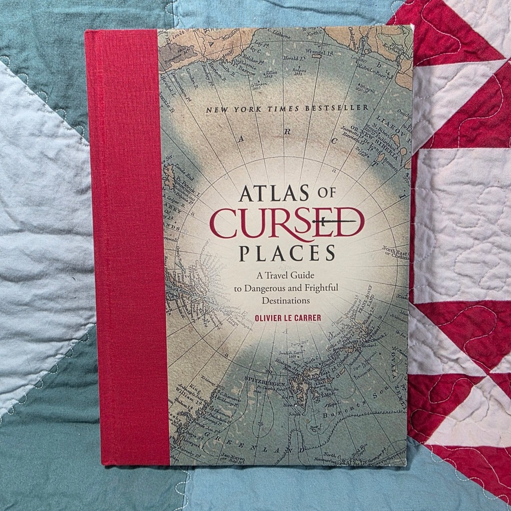 Black Dog & Leventhal Atlas of Cursed Places Hardcover Tan Red Illustrated Book